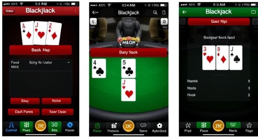 Blackjack mobile app